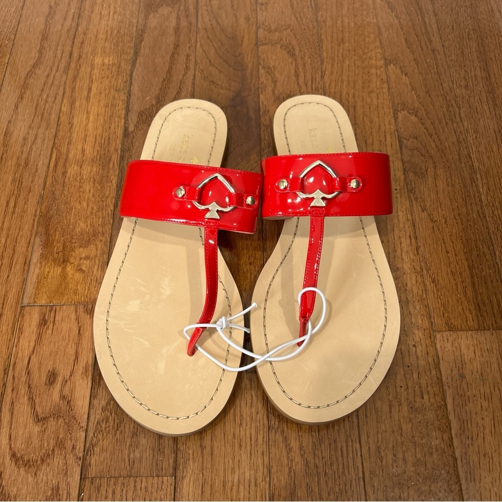 Kate Spade Cassia Thong Sandals Flip Flops Women’s Size 9.5 Red
